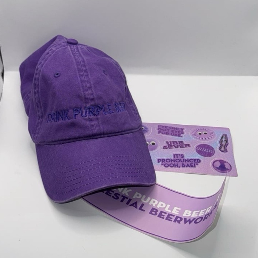 New Drink Purple Beer Adjustable Otto Cap With Sticker Pack